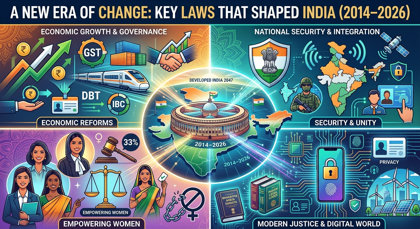 A New Era of Change: Key Laws that Shaped India (2014–2026)