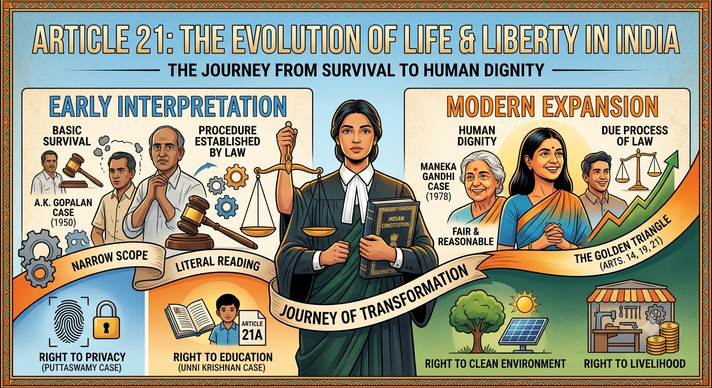 The Evolution of Article 21: Safeguarding Life and Liberty in India