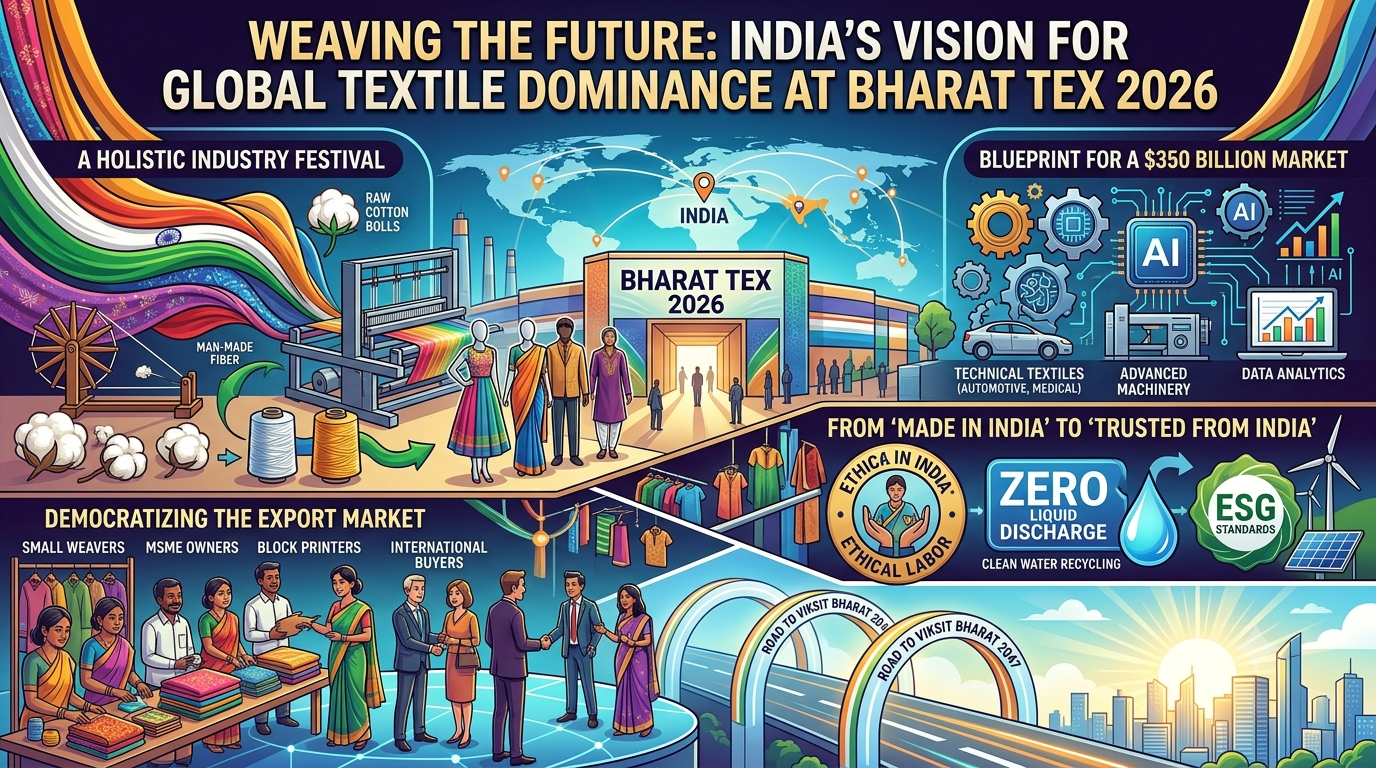 Weaving the Future: India’s Vision for Global Textile Dominance at Bharat Tex 2026
