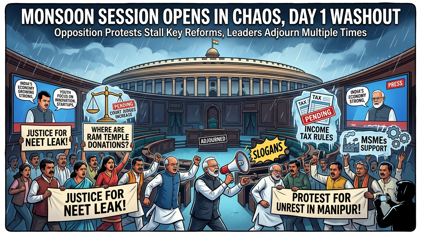 A Bumpy Start for the Parliament’s Monsoon Session