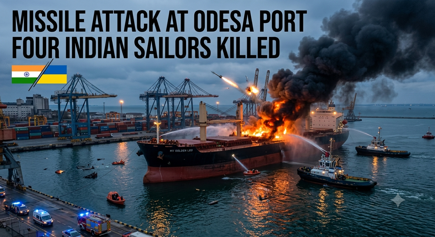 Four Indian Sailors Lose Their Lives in Ship Attack Near Ukraine