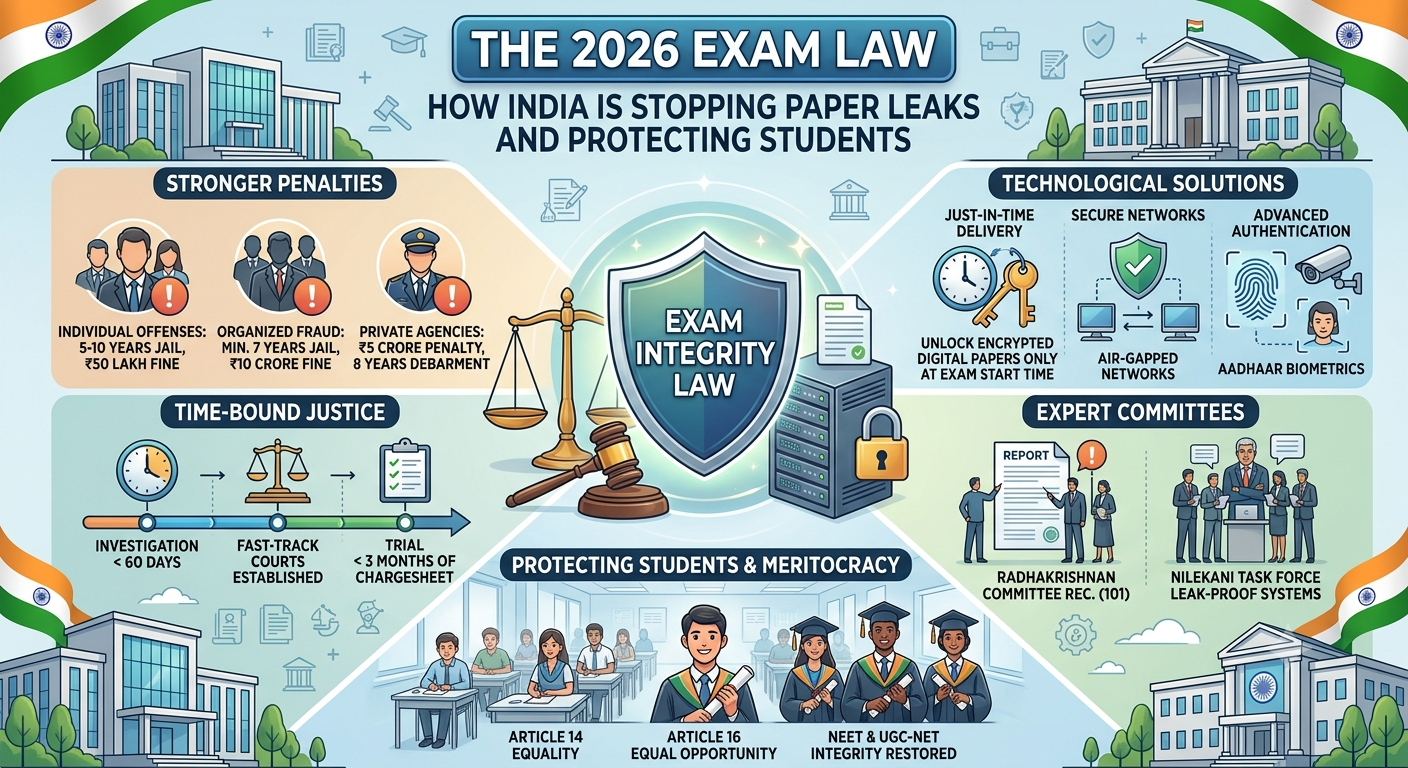 The 2026 Exam Law: How India is Stopping Paper Leaks and Protecting Students