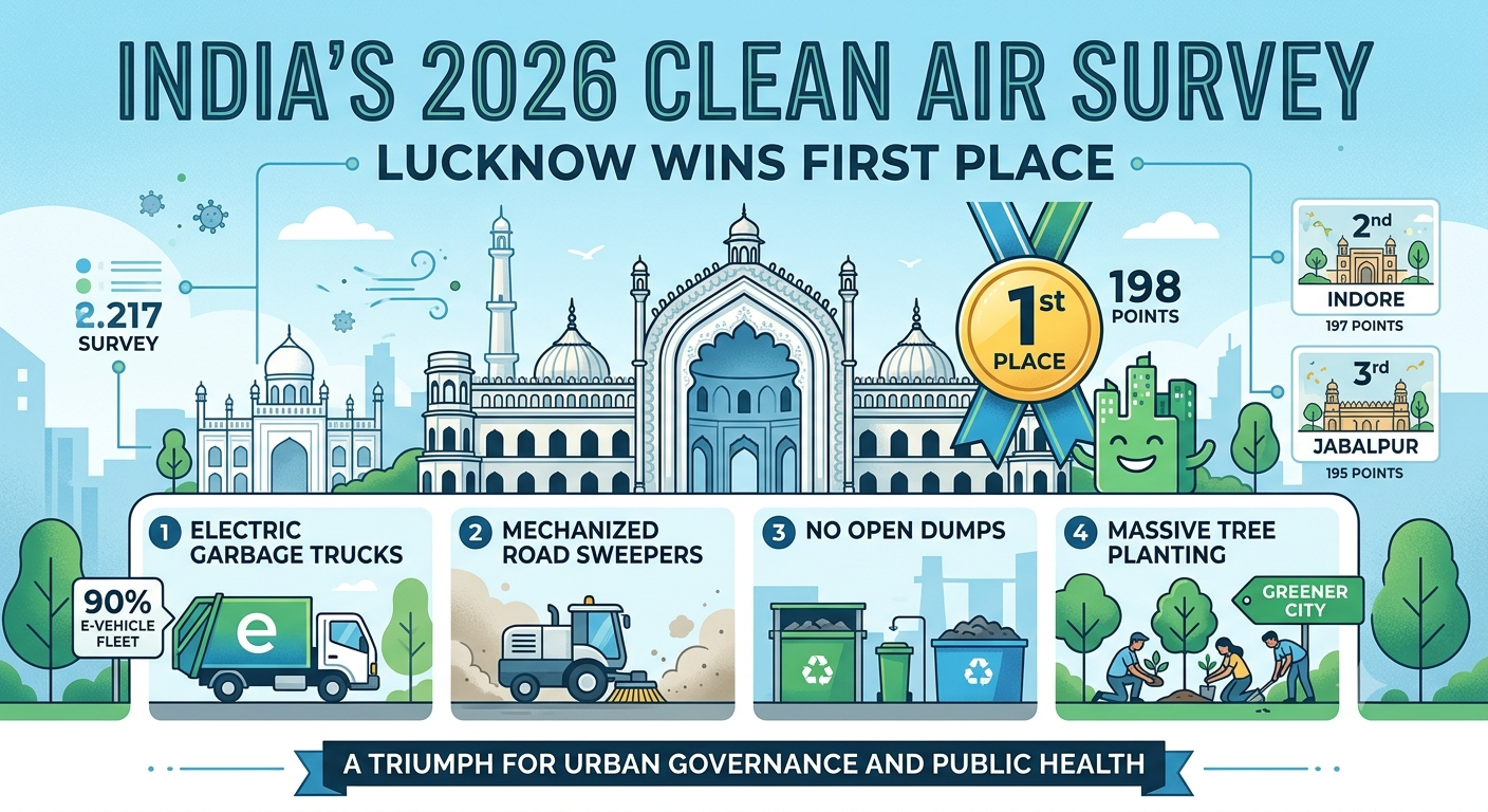 India’s 2026 Clean Air Survey: How Lucknow Won First Place