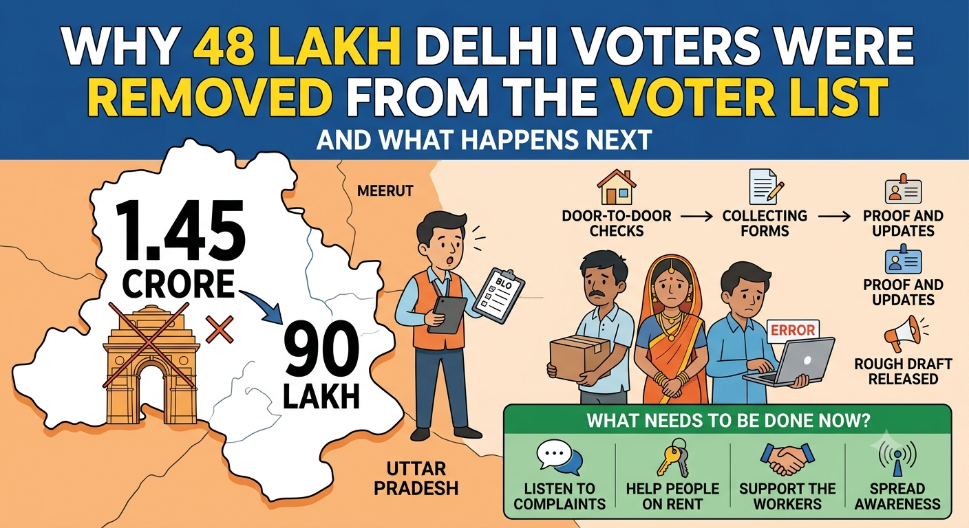 Why 48 Lakh Delhi Voters Were Removed from the Voter List and What Happens Next