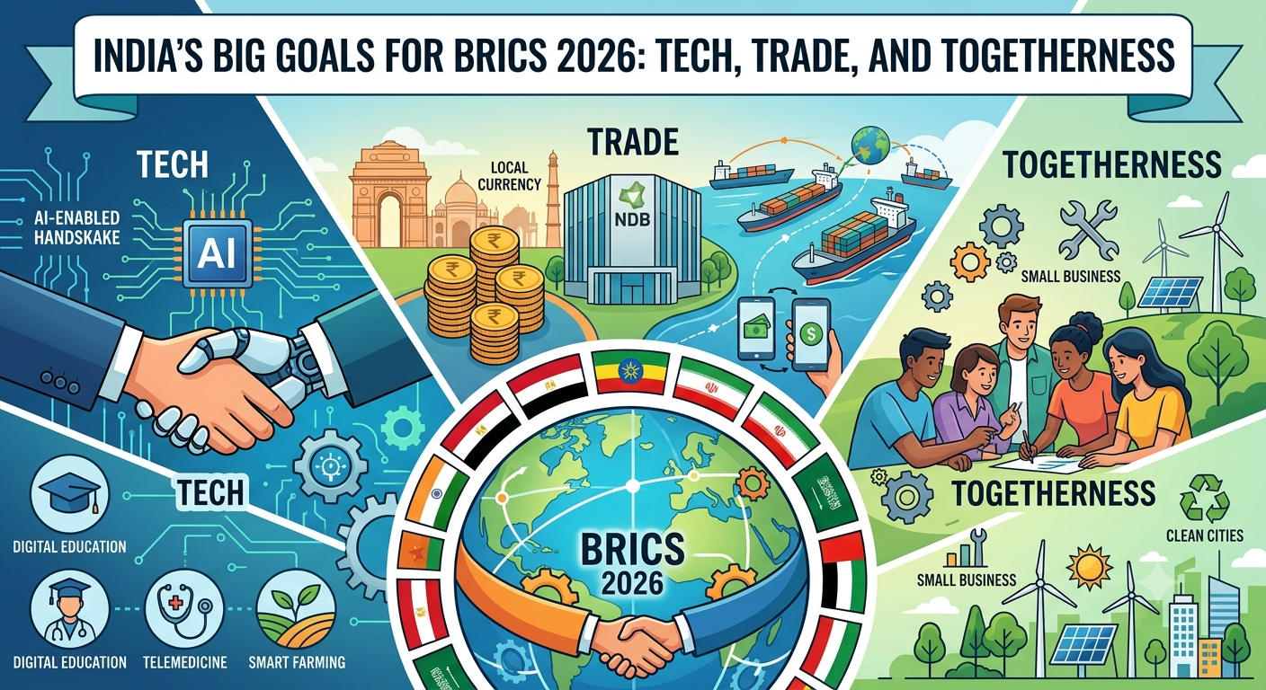 India’s Big Goals for BRICS 2026: Tech, Trade, and Togetherness